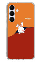 Le Balvo Samsung Galaxy S25 FE Uyumlu Mutlu Tavşan Baskılı Silikon Kılıf