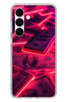 Le Balvo Samsung Galaxy S25 FE Uyumlu Kızıl Dolarlar Baskılı Silikon Kılıf