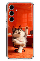 Le Balvo Samsung Galaxy S24 FE Uyumlu Keyifli Köpek Baskılı Silikon Kılıf