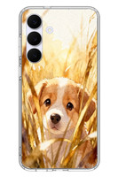 Le Balvo Samsung Galaxy S25 FE Uyumlu Golden Köpek Baskılı Silikon Kılıf