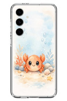 Le Balvo Samsung Galaxy S24 FE Uyumlu Sevimli Yengeç Baskılı Silikon Kılıf