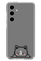 Le Balvo Samsung Galaxy S24 FE Uyumlu Uyuyan Kedi Baskılı Silikon Kılıf