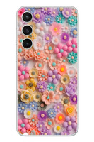 Le Balvo Samsung Galaxy S23 FE Uyumlu Çiçek Bükleleri Baskılı Silikon Kılıf