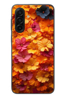 Le Balvo Samsung Galaxy A17 Uyumlu Sarı Pembe Çiçekler Baskılı Silikon Kılıf