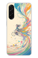 Le Balvo Samsung Galaxy A36 Uyumlu Rengarenk Bisikletli Kız Baskılı Silikon Kılıf