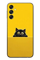 Le Balvo Samsung Galaxy A24 Uyumlu Sarı Gözlü Kedi Baskılı Silikon Kılıf