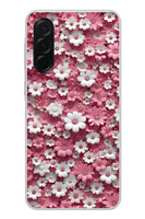 Le Balvo Samsung Galaxy A36 Uyumlu Beyaz Pembe Papatyalar Baskılı Silikon Kılıf