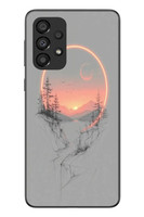 Le Balvo Samsung Galaxy A33 Uyumlu Günbatımı Mermer Desenli Baskılı Silikon Kılıf