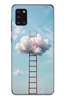 Le Balvo Samsung Galaxy A31 Uyumlu Buluta Çıkan Merdiven Baskılı Silikon Kılıf