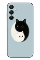 Le Balvo Samsung Galaxy A25 Uyumlu Yin Yang Kediler Baskılı Silikon Kılıf