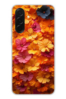Le Balvo Samsung Galaxy A36 Uyumlu Sarı Pembe Çiçekler Baskılı Silikon Kılıf