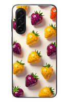 Le Balvo Samsung Galaxy A17 Uyumlu Sarı Kırmızı Çilekler Baskılı Silikon Kılıf
