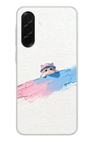Le Balvo Samsung Galaxy A36 Uyumlu Pembe Mavi Kedi Baskılı Silikon Kılıf