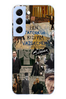 Le Balvo Samsung Galaxy S22 Uyumlu Ben Atatürk Kızıyım Baskılı Silikon Kılıf