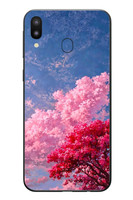 Le Balvo Samsung Galaxy M31 Uyumlu Kırmızı Pembe Ağaçlar Baskılı Silikon Kılıf