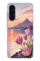 Le Balvo Samsung Galaxy A57 Uyumlu Çiçek Yağlı Boya Baskılı Silikon Kılıf