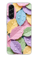 Le Balvo Samsung Galaxy A56 Uyumlu Pastel Damlalıklı Yapraklar Baskılı Silikon Kılıf