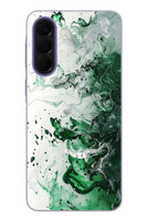 Le Balvo Samsung Galaxy A57 Uyumlu Yeşil Beyaz Dalgalar Baskılı Silikon Kılıf