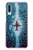 Le Balvo Samsung Galaxy A50 Uyumlu Kış Ortasında Uçak Baskılı Silikon Kılıf