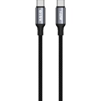 S-Link Armor CC-01 60W Type-C To Type-C Pd Örgülü Metal Başlıklı Hızlı Şarj Kablosu Siyah 1.2 M