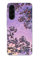 Le Balvo Samsung Galaxy A57 Uyumlu Mor Gökyüzülü Ağaç Baskılı Silikon Kılıf