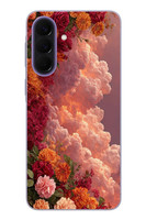 Le Balvo Samsung Galaxy A57 Uyumlu Güller ve Bulutlar Baskılı Silikon Kılıf