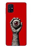 Le Balvo Samsung Galaxy M31s Uyumlu Tek Göz Elde Baskılı Silikon Kılıf