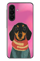 Le Balvo Samsung Galaxy A27 Uyumlu Sevimli Siyah Köpek Baskılı Silikon Kılıf
