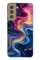 Le Balvo Samsung Galaxy S21 FE Uyumlu Renk Katranı Baskılı Silikon Kılıf