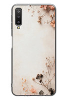 Le Balvo Samsung Galaxy A7 2018 Uyumlu Kuru Dallar Baskılı Silikon Kılıf