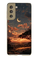 Le Balvo Samsung Galaxy S21 FE Uyumlu Ay Gecesi Baskılı Silikon Kılıf