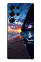 Le Balvo Samsung Galaxy S25 Ultra Uyumlu Deniz Günbatımı Baskılı Silikon Kılıf