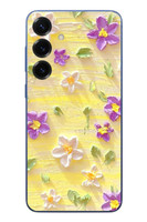 Le Balvo Samsung Galaxy S25 Plus Uyumlu Mor Papatyalar Baskılı Silikon Kılıf