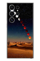 Le Balvo Samsung Galaxy S24 Ultra Uyumlu Ayın Geçişi Baskılı Silikon Kılıf