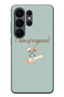 Le Balvo Samsung Galaxy S26 Ultra Uyumlu I'm Pregnant Baskılı Silikon Kılıf