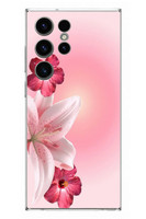 Le Balvo Samsung Galaxy S23 Ultra Uyumlu Tematik Çiçek Baskılı Silikon Kılıf