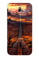 Le Balvo Samsung Galaxy A7 2017 Uyumlu Kovboy Yolda Baskılı Silikon Kılıf
