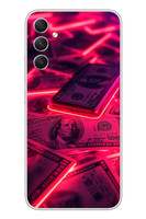 Le Balvo Samsung Galaxy A34 Uyumlu Kızıl Dolarlar Baskılı Silikon Kılıf