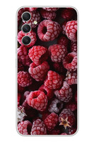 Le Balvo Samsung Galaxy A34 Uyumlu Ahududu Frambuaz Baskılı Silikon Kılıf