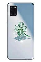 Le Balvo Samsung Galaxy A31 Uyumlu Yeşil Yonca Baskılı Silikon Kılıf