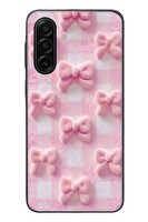 Le Balvo Samsung Galaxy A17 Uyumlu Pembe Kurdeleler Baskılı Silikon Kılıf