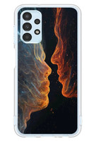 Le Balvo Samsung Galaxy A13 Uyumlu Kavuşan Çizgiler Baskılı Silikon Kılıf