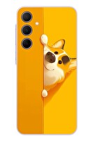 Le Balvo Samsung Galaxy A35 Uyumlu Sarı Köpek Baskılı Silikon Kılıf