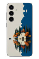 Le Balvo Samsung Galaxy S24 Uyumlu Sonbahar Evi Baskılı Silikon Kılıf