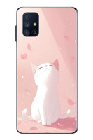 Le Balvo Samsung Galaxy M51 Uyumlu Minnoş Kedi Baskılı Silikon Kılıf