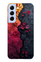 Le Balvo Samsung Galaxy S22 Uyumlu Yaprak Geçişkenliği Baskılı Silikon Kılıf