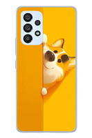 Le Balvo Samsung Galaxy A53 Uyumlu Sarı Köpek Baskılı Silikon Kılıf