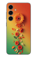 Le Balvo Samsung Galaxy S24 Uyumlu Ayçiçeği Bükleleri Baskılı Silikon Kılıf