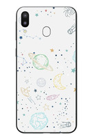 Le Balvo Samsung Galaxy M20 Uyumlu Uzay Yolculuğu Baskılı Silikon Kılıf