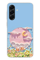 Le Balvo Samsung Galaxy A56 Uyumlu Çiçekli Ay Baskılı Silikon Kılıf